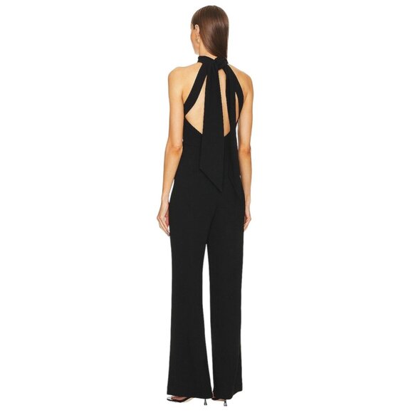 SANS FAFF Taylor Tie Back Jumpsuit in Black XSmall New Womens Dressy One Piece - Picture 2 of 13